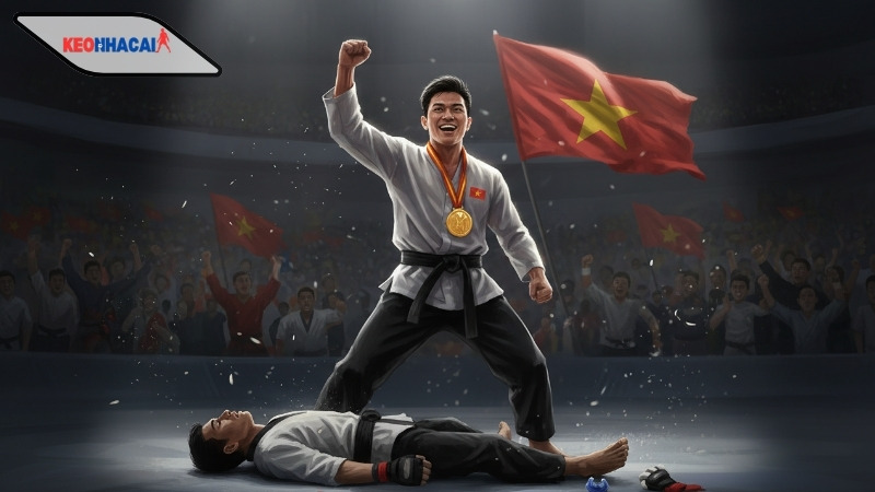 pencak-silat-vo-si-nguyen-tan-sang-ha-knock-out-doi-thu-thai-lan-bao-ve-thanh-cong-huy-chuong-vang